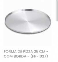 FORMA DE PIZZA 25 CM COM BORDA